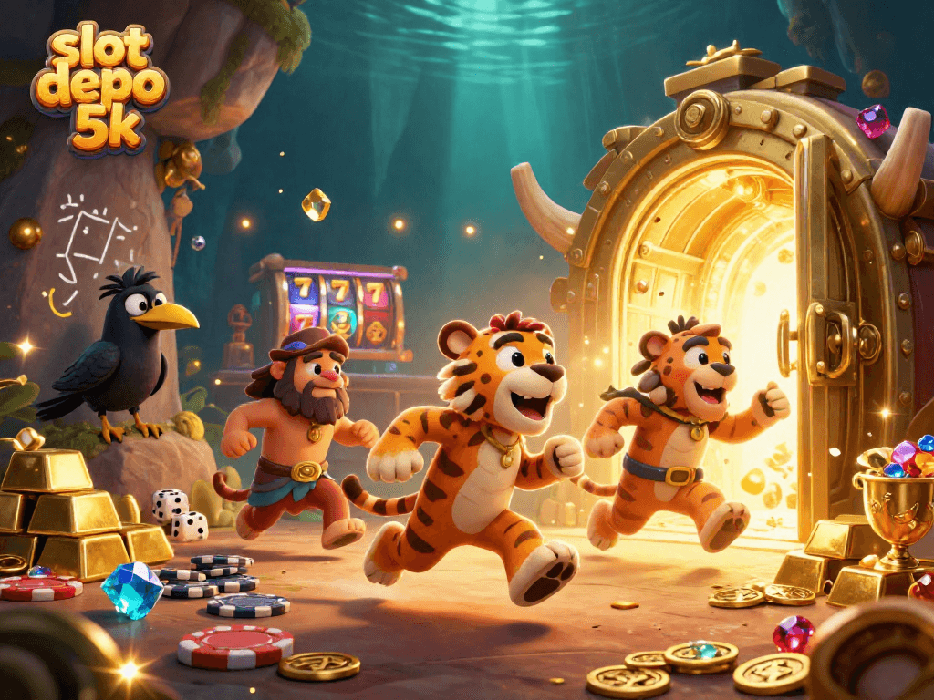 Experience thrilling adventures with slot depo 5k in a vibrant prehistoric casino atmosphere.
