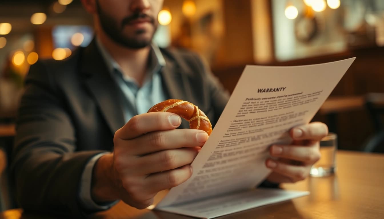 Evaluating if Pretzel warranty legit with a focused review of a warranty document and pretzel.