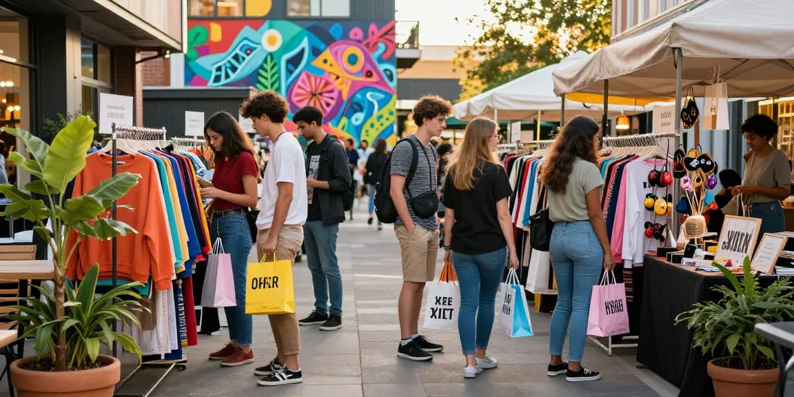 Friends shopping together at a trendy market showcasing vibrant urban fashion. https://forumup.org/shop/search.php?ca_id=&addr1=&addr2=&addr3=&schKeyword
