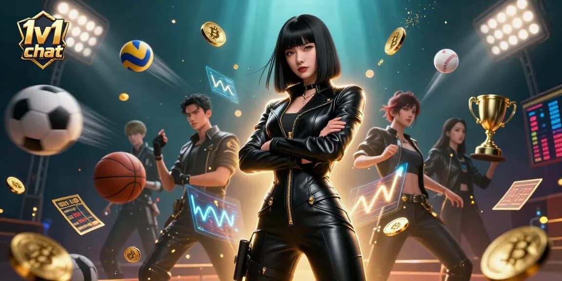 Engage in thrilling 1v1 chat with stunning visuals of dynamic casino elements.