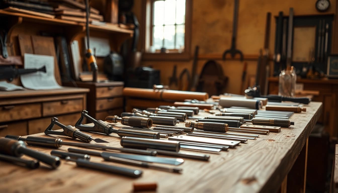 Explore stahlwille tools highlighting precision craftsmanship and ergonomic designs in a workshop.