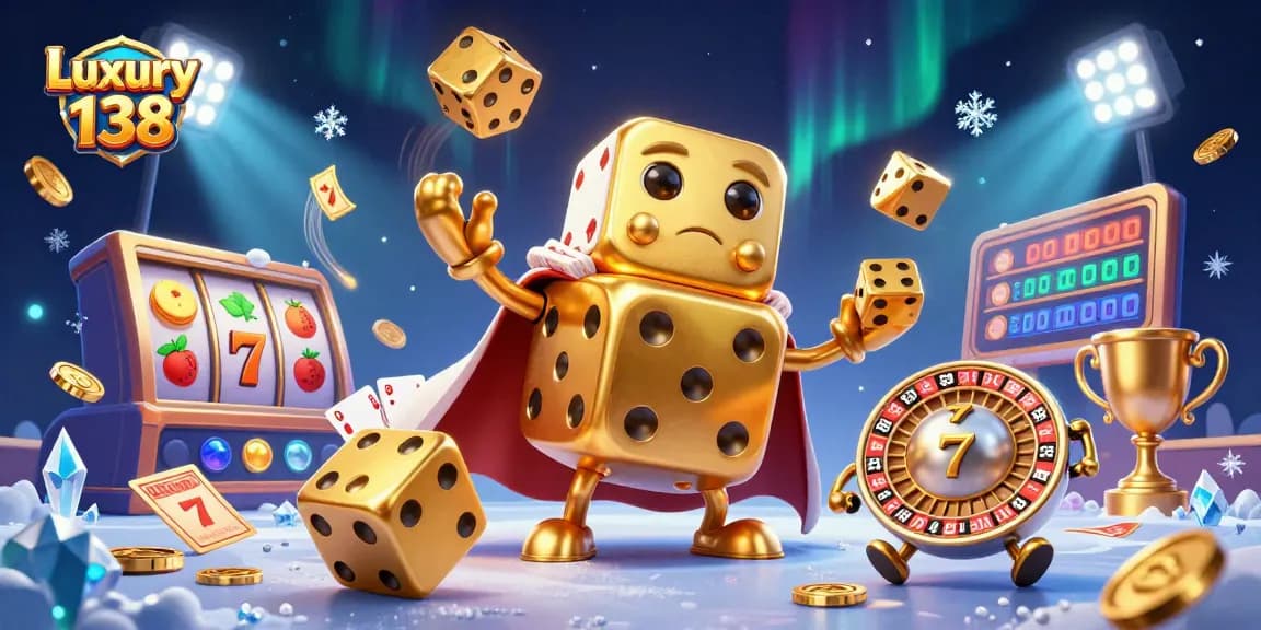 Experience the excitement of Luxury 138 with dynamic slot reels and captivating casino elements.