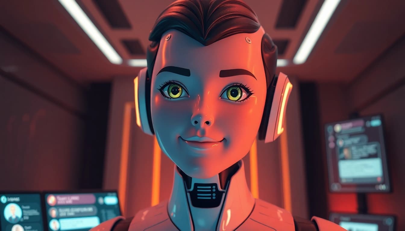 Visual representation of an engaging AI sex chatbot interface, highlighting charm and allure in modern digital design.