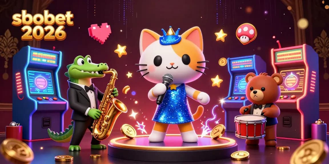 Engage in sbobet 2026 sports betting excitement with lively casino characters and vibrant game elements.