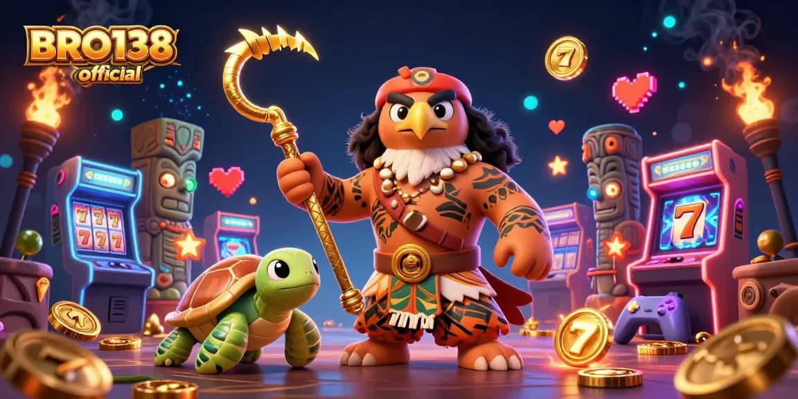 Play slots and win with vibrant themes at BRO138 official, featuring striking gaming elements.