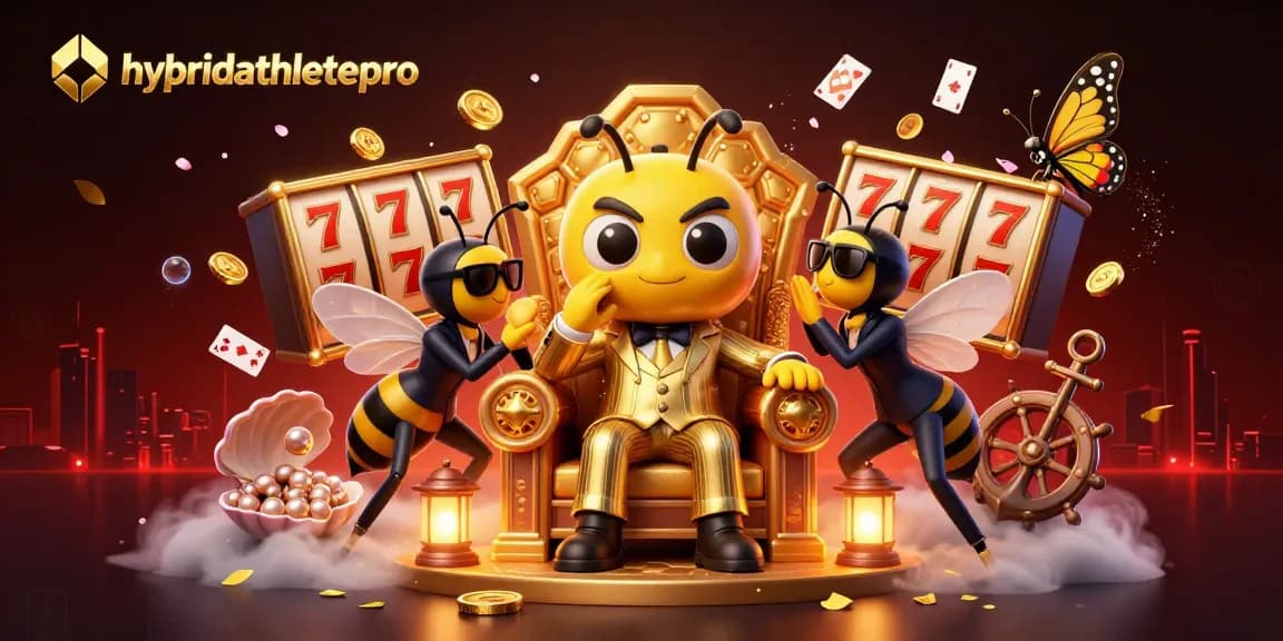 Engage with hybridathletepro's 3D casino tribute featuring slot machines, mob boss characters, and vibrant elements.
