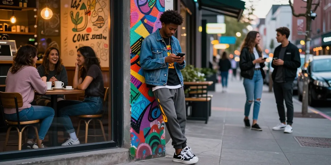 Stylish urban lifestyle scene showcasing fashion trends at https://shs-dome5.com/ with graffiti backdrop.