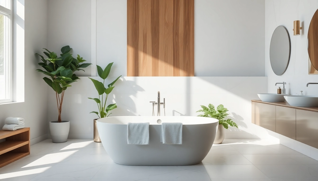 Transform your space with a stunning bathroom renovation near me featuring luxurious fixtures and serene design.