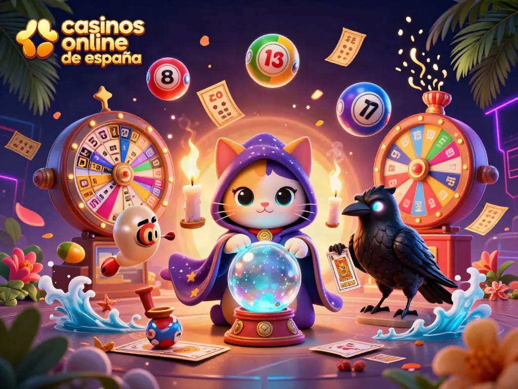 Juega en casinos online de España con nuestro diseño vibrante de ilustración 3D.