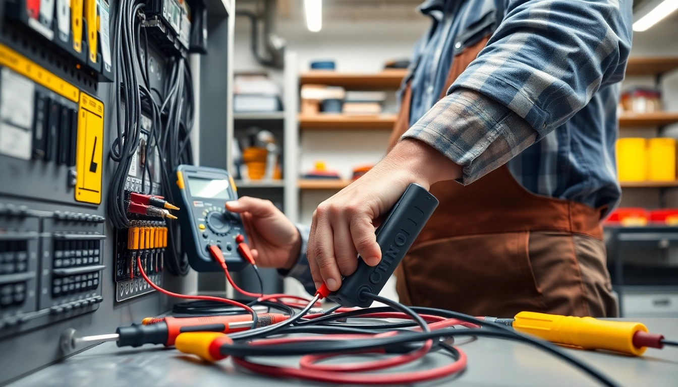 Performing edmonton electrical maintenance with precision during an office inspection.