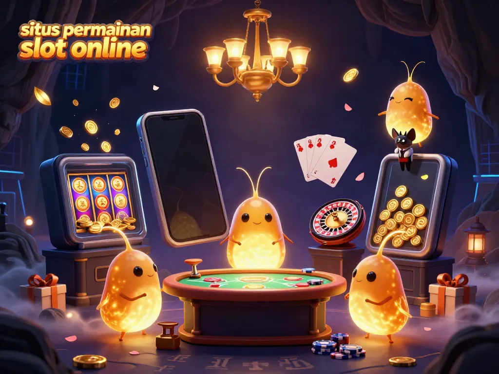Situs permainan slot online dengan tema kasino yang menakjubkan, menampilkan karakter kartun dan elemen slot.