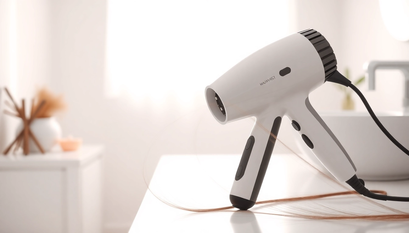Using a hair dryer for fine hair to achieve smooth, voluminous results.