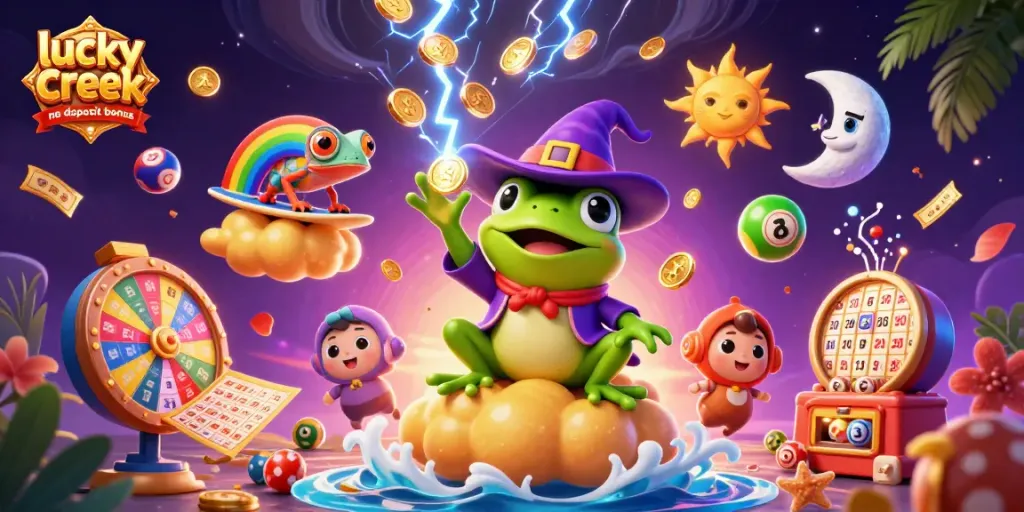 Experience the excitement of lucky creek casino no deposit bonus with vibrant gaming elements and magical characters!