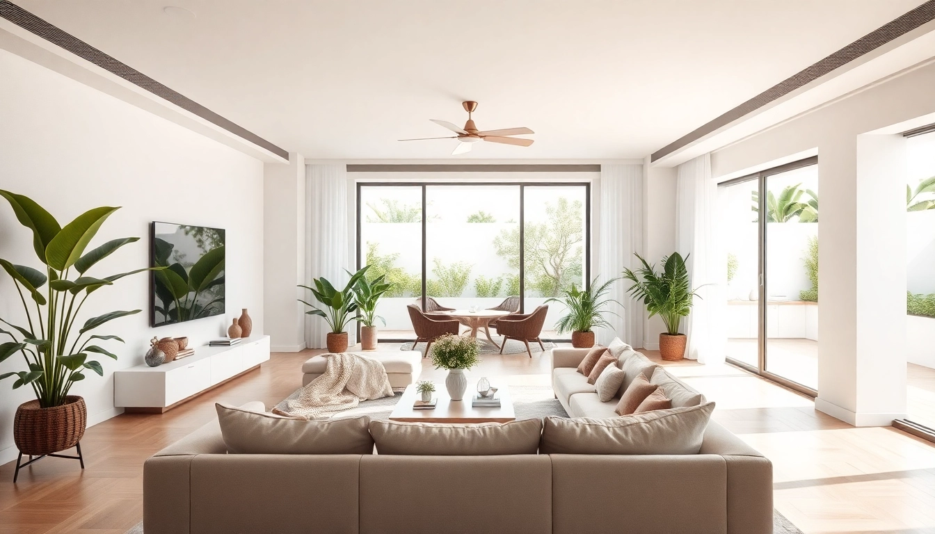 Embrace Seamless Living with a tranquil, modern indoor space featuring natural elements and bright ambiance.