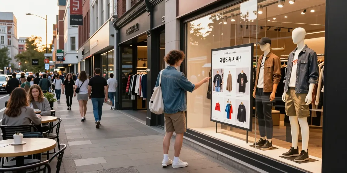 Stylish individual exploring trendy 레플리카 사이트 fashion in vibrant urban setting.
