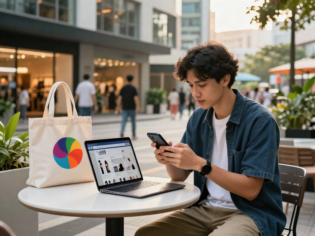 Engaging lifestyle scene showcasing rokok88 daftar merchandise in an urban setting.