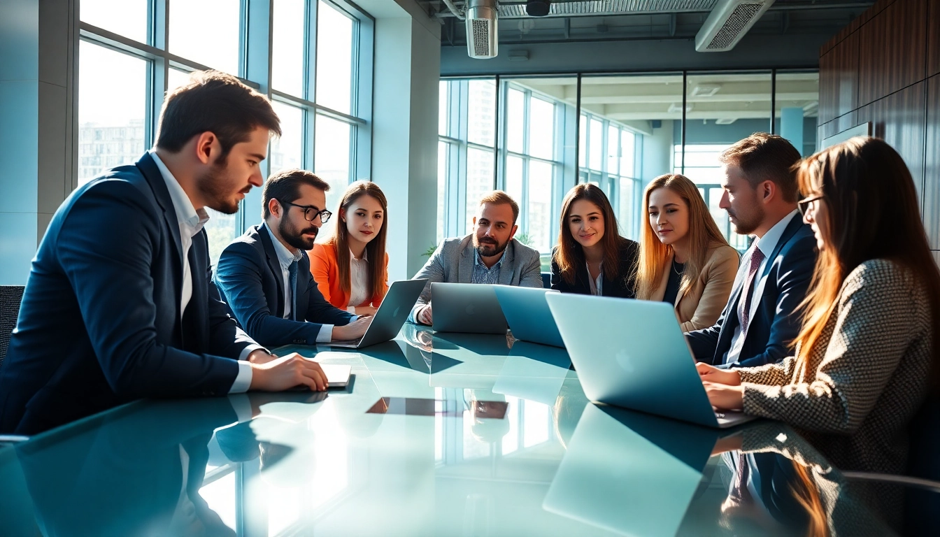 Analyze B2B competitive intelligence strategies in an engaging office collaboration setting.