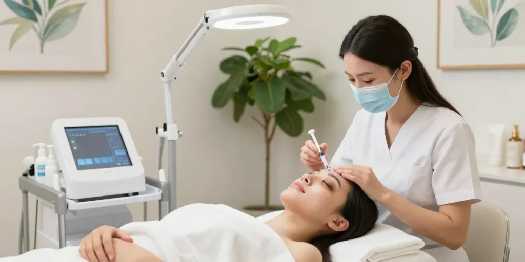 Augenringe entfernen durch professionelle Behandlung in entspannender Atmosphäre im Schönheitssalon