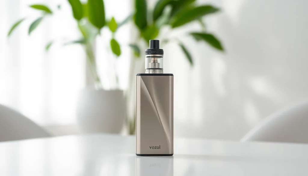 Vaporisieren leicht gemacht mit der eleganten vozol und stilvollem Design im Hintergrund.