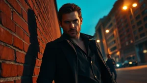 Protagonist exemplifying thrill and grit in a scene evoking stories better than Jack Reacher.