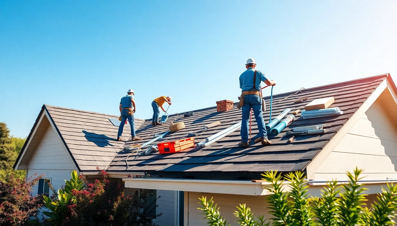 Showcasing professional roofing services being performed with expertise and care.