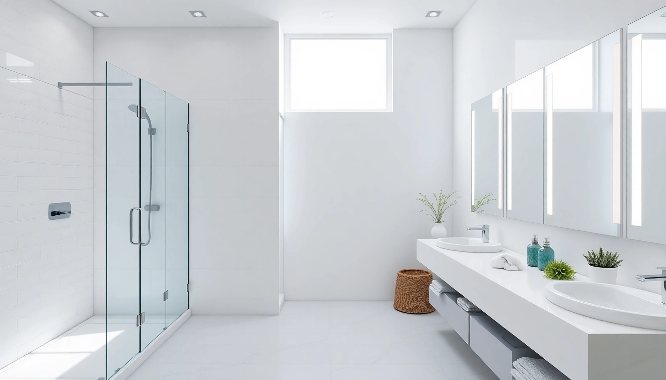 Mettre en valeur sirhona fr avec des cabines de douche modernes et des miroirs LED stylés.