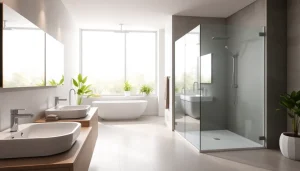 Sicht auf elegante Produkte der sonni sanitär GmbH in einem modernen Badezimmer.