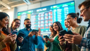 Engaged individuals using online sportsbooks South Carolina while enjoying sports betting.