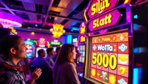 Menangkan di slot pulsa 5000 dengan suasana kasino digital yang ceria dan menarik.