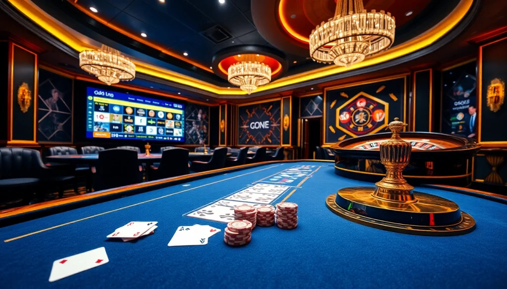 Experience the thrill of gà 6789 with a luxurious casino setup featuring high-end gambling elements.