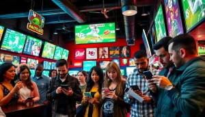 Engage with online sportsbooks Texas at a lively sports bar, filled with excitement and camaraderie.