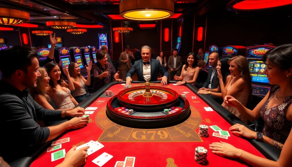 Trải nghiệm lối chơi đầy kịch tính tại casino CG79 với bàn chơi sinh động và người chơi tham gia nhiệt tình.