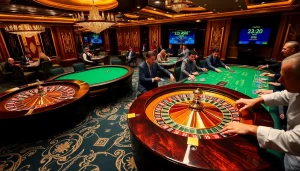 Experience a thrilling moment at 33win casino with elegant roulette and engaged players.