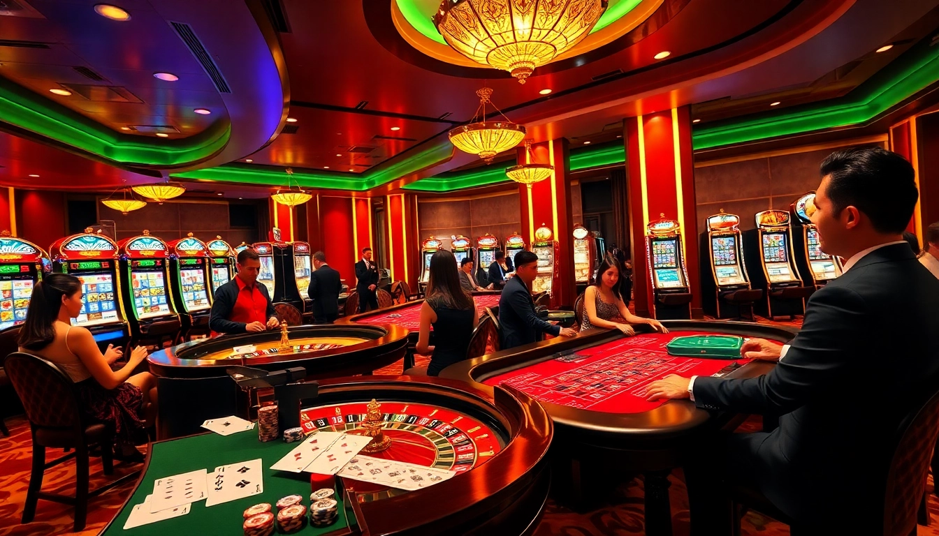 Gambling excitement at https://lode88uk.com/ with lively casino games, chips, and betting slips.