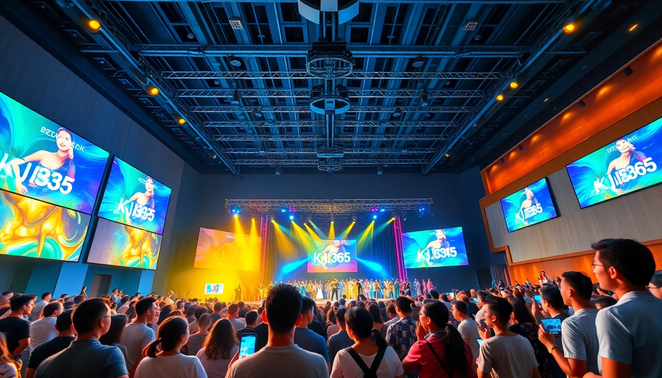 Discover a lively KJC365 entertainment event in Vietnam, featuring an engaging audience and vibrant atmosphere.