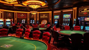 Play thrilling games at Luckywin with vibrant tables and exciting casino atmosphere.