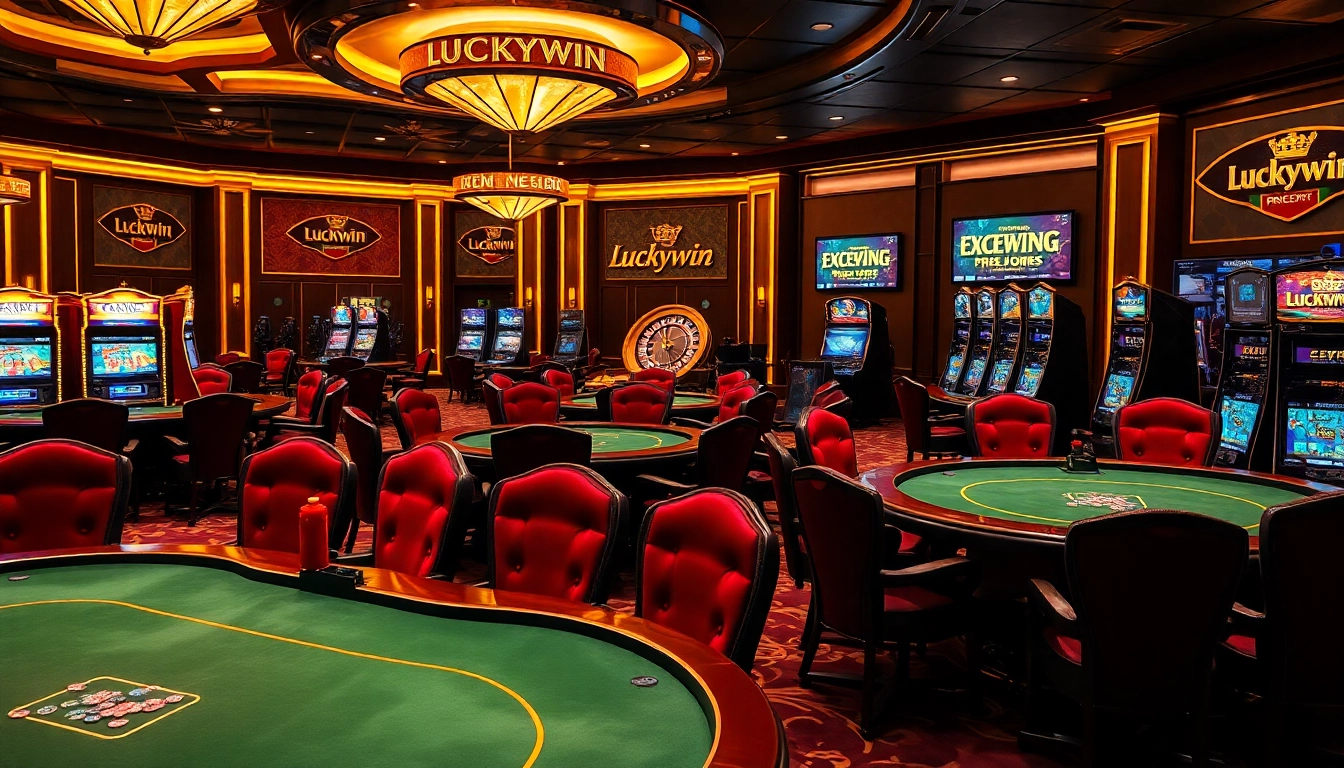 Play thrilling games at Luckywin with vibrant tables and exciting casino atmosphere.