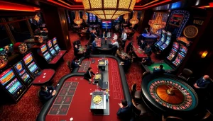 Experience the thrill at Nohu90 with intense poker action and vibrant slot machines.