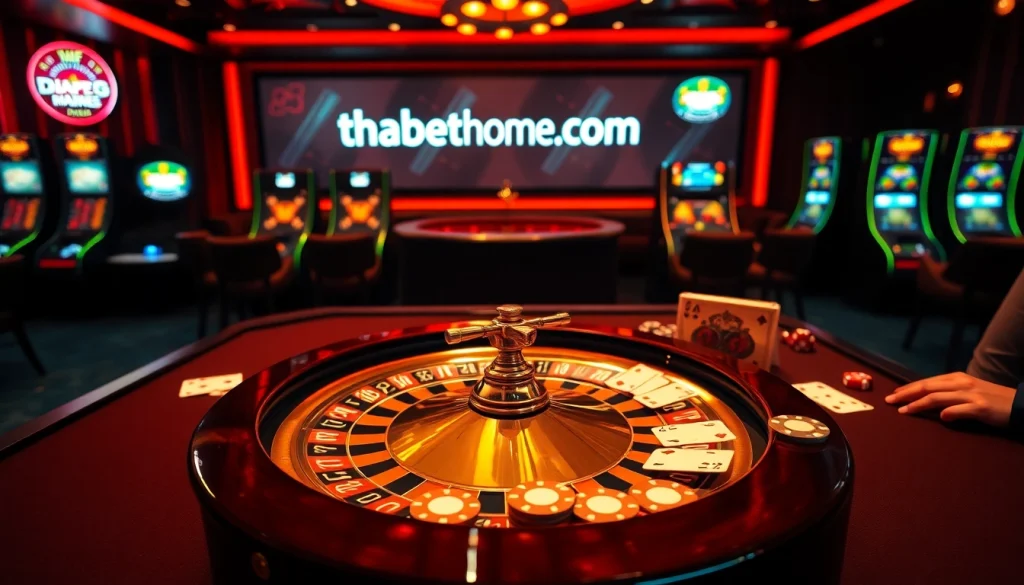 Experience the thrills of gambling at thabethome com with exciting casino games and vibrant visuals.