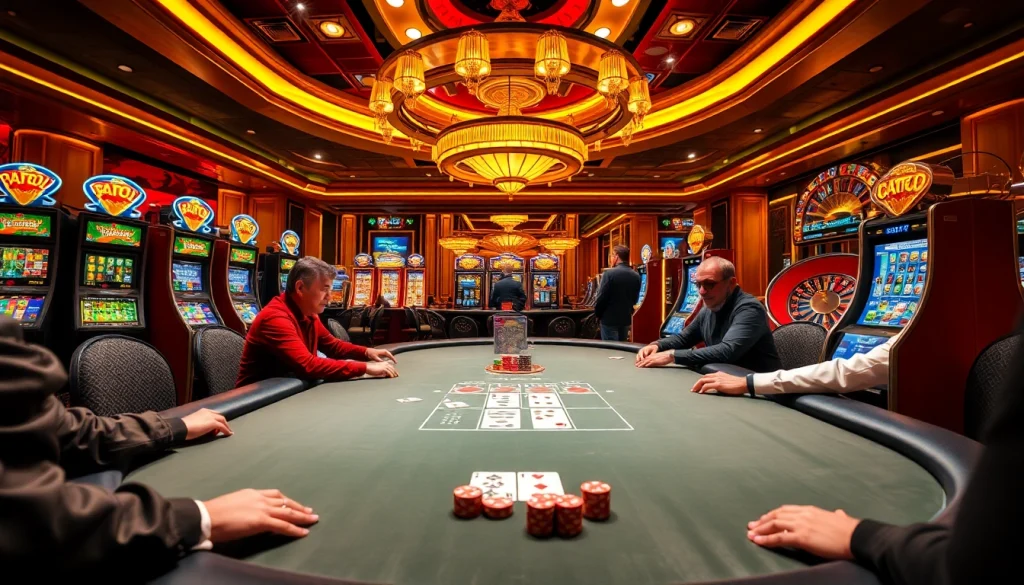 Thu hút người chơi tại bàn poker trong một casino sang trọng cho các chiến lược cg79.