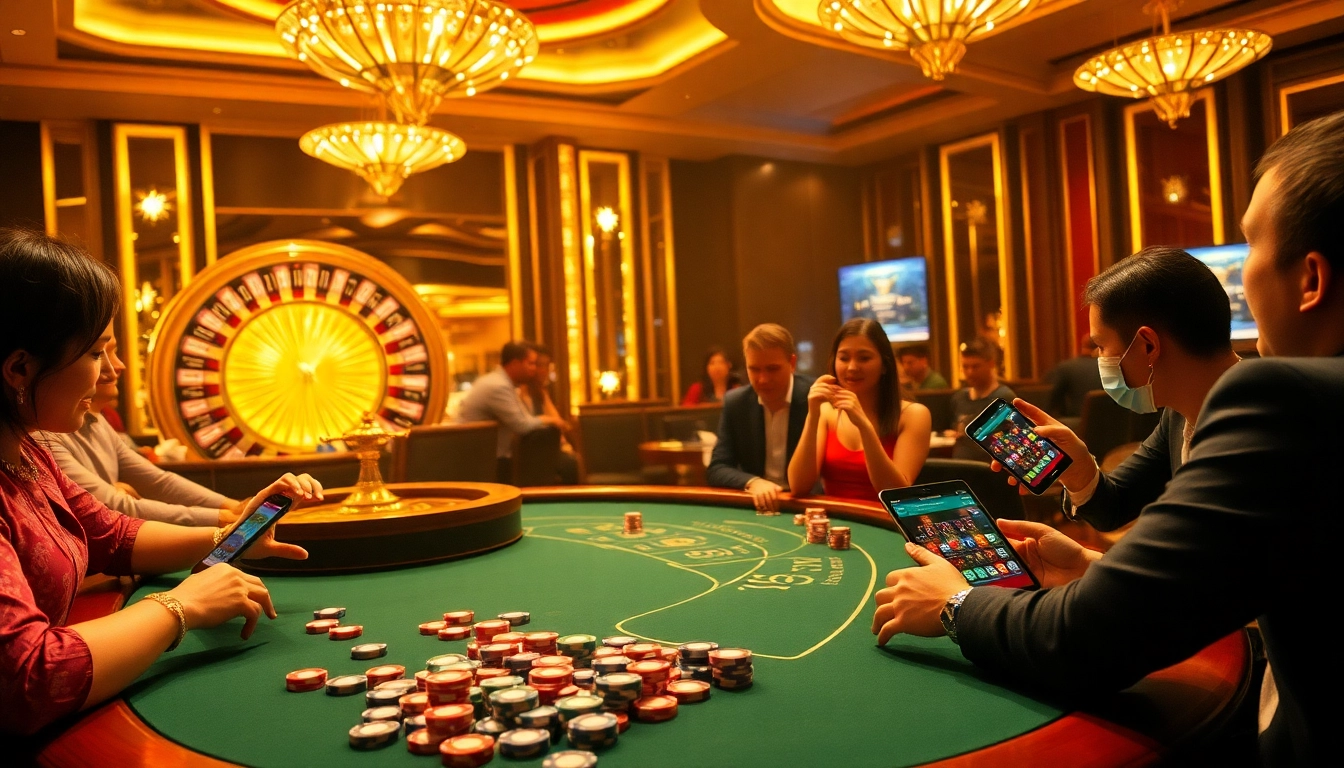 Experience the excitement of online gambling at rikvip.gb.net with vibrant casino tables and engaging gameplay.