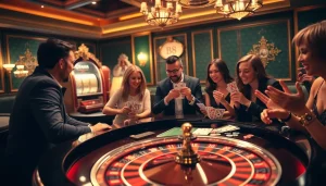 Experience BK8 เว็บตรง in a vibrant casino scene with elegant roulette, poker, and colorful chips.