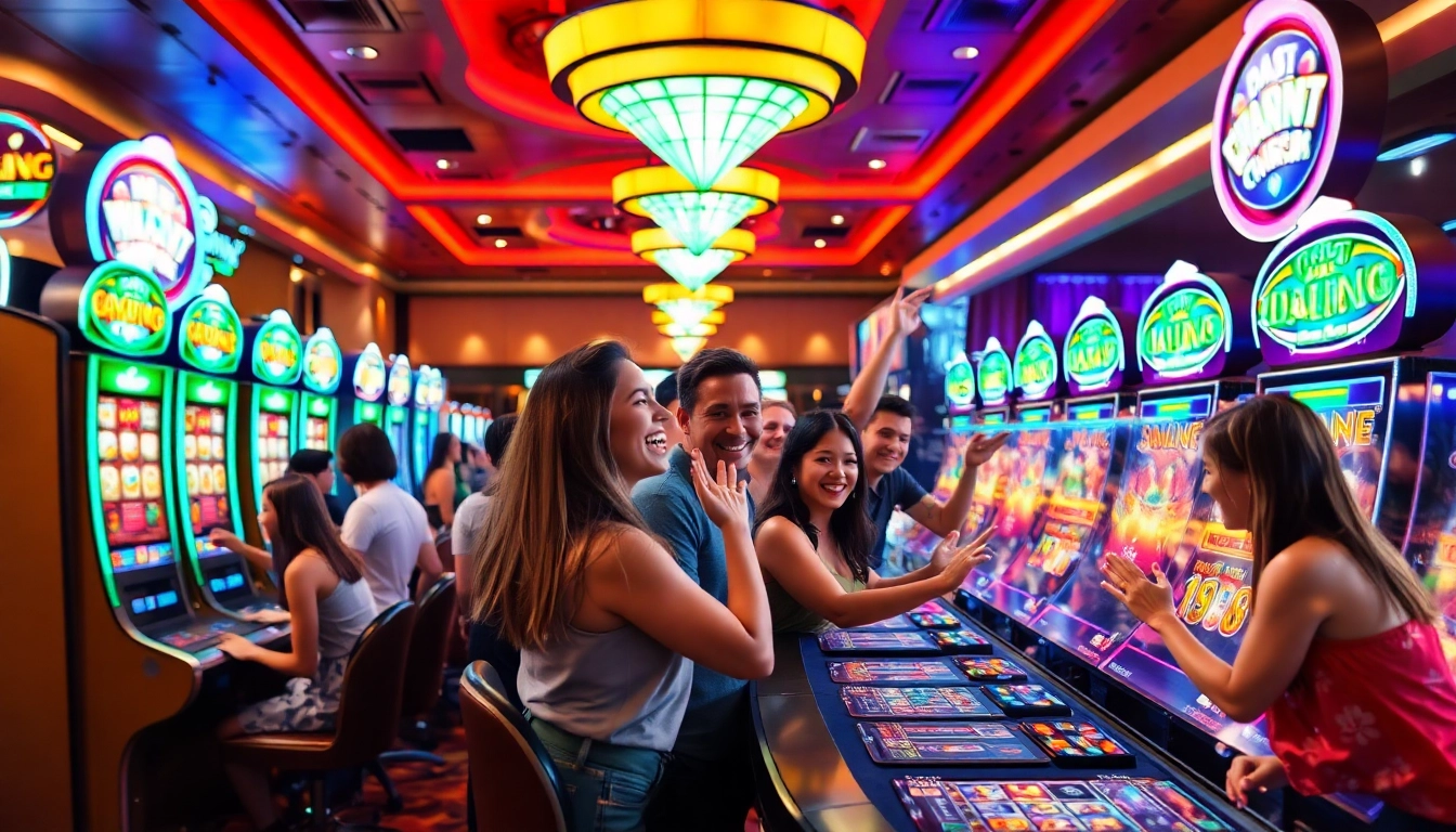 Menangkan permainan di situs slot777 dengan suasana kasino yang meriah dan pemain yang bersenang-senang.