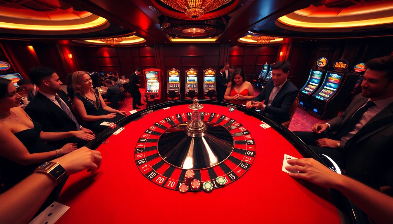 Vivez l'excitation des enjeux élevés sur un site de casino en ligne avec des tables de roulette et de poker vibrantes.