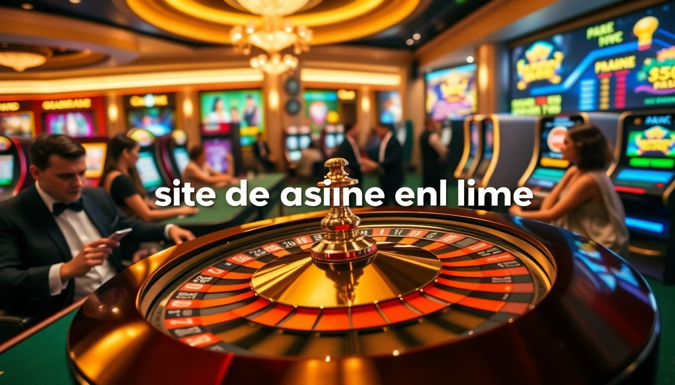 Jeu captivant sur un site de casino en ligne avec des joueurs profitant de la roulette et des machines à sous.