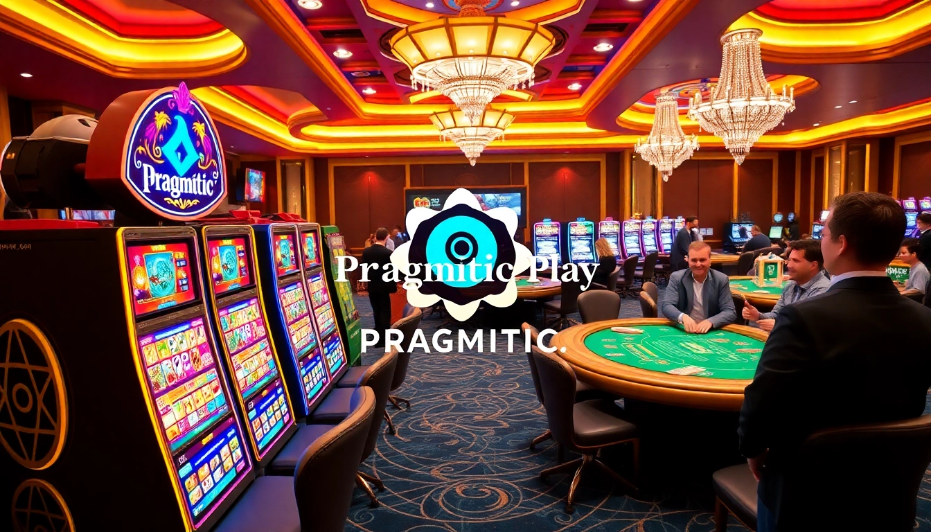 Players enjoying slot pragmatic play machines in a vibrant casino atmosphere.