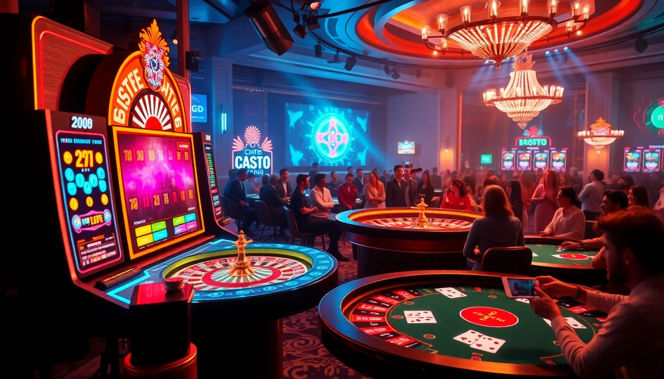 Une expérience palpitante sur un site de casino en ligne avec des machines à sous vibrantes et un croupier animé.