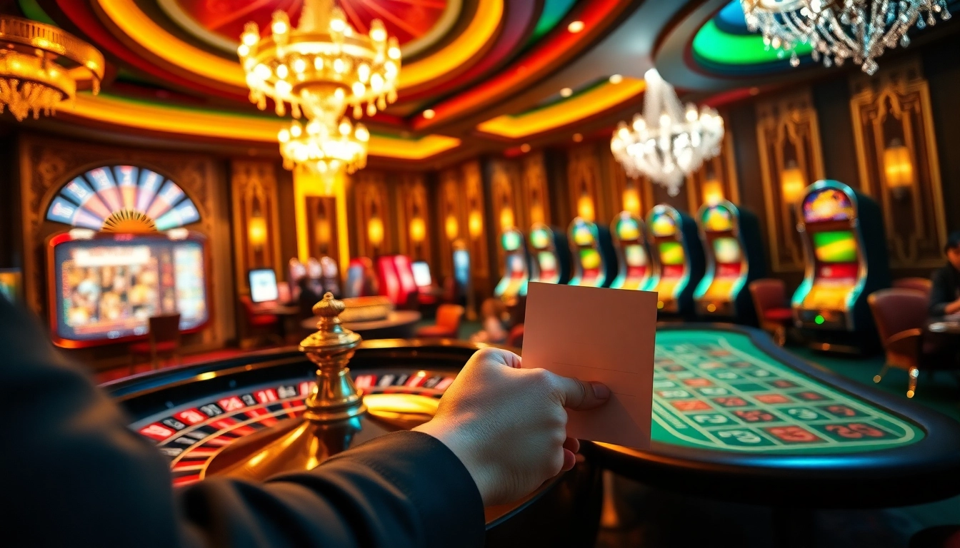 Des joueurs engagés vivent l'excitation d'un site de casino en ligne avec une roulette et du poker vibrants.