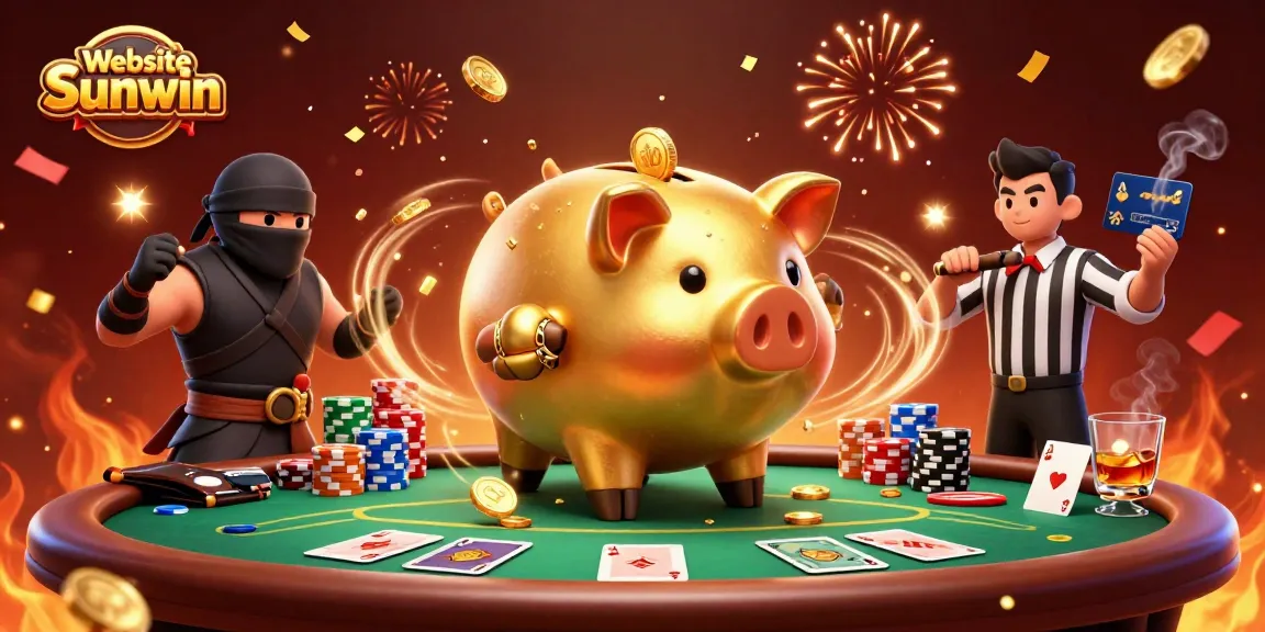 Engage with thrilling moments on Website Sunwin, featuring a vibrant 3D casino scene.